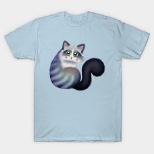 Blue Cute Kitty T-Shirt